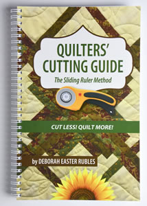 Guidelines Non-Slip Quilting Ruler with One-Piece Slide & Snap Fabric Guide  